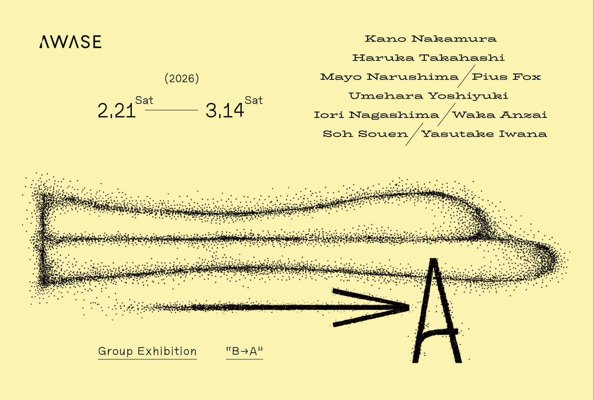 グループ展「B→A」<span class='secondary-title' data-stt-ignore>Group Exhibition「 B → A」</span>